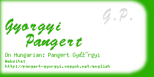 gyorgyi pangert business card